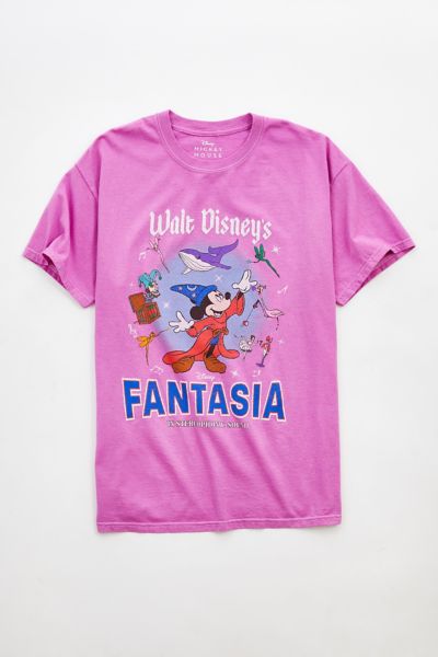 Urban Outfitters Disney Fantasia Magic Mickey Tee In Pink