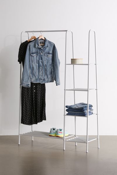 Urban Outfitters Carley Clothing Rack Storage System In White