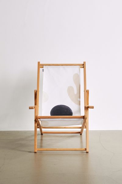 Deny Designs Bohomadic. Studio Deny Linen Leaves Balance Outdoor Folding Chair In White