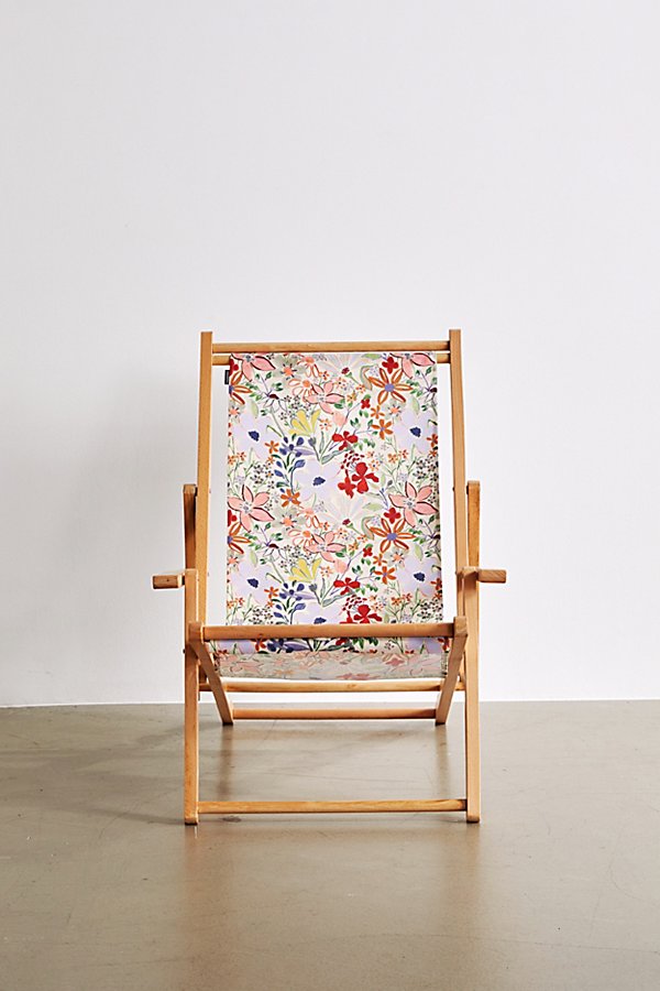 Deny Designs Deny Uo Exclusive Sylvie Light Floral Outdoor Folding Chair In Assorted