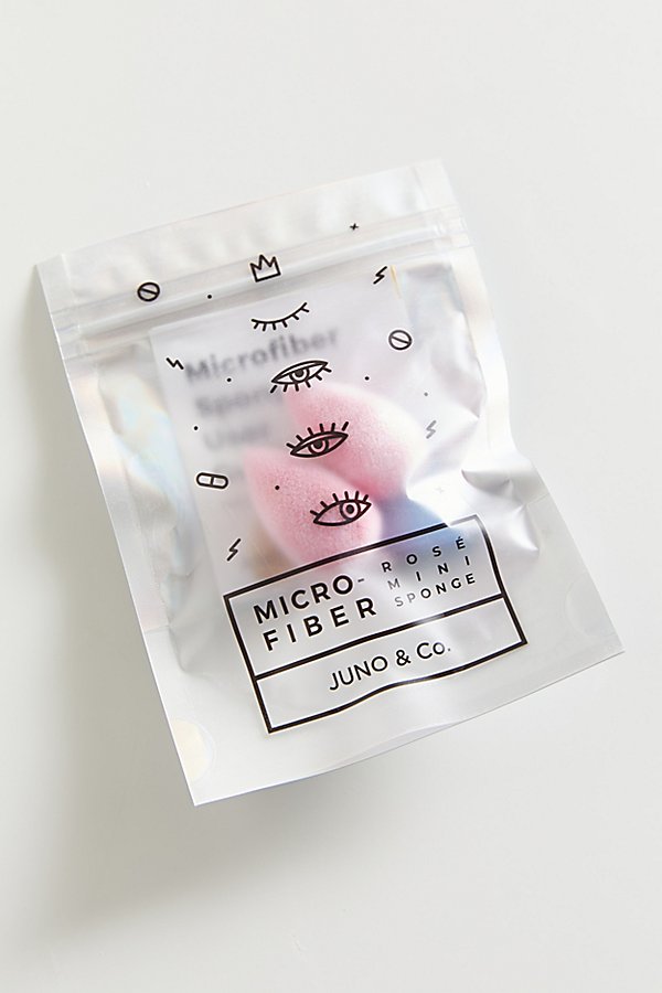 Juno & Co. Mini Microfiber Makeup Sponge Duo In Pink