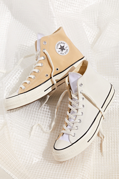 converse high top platform tan